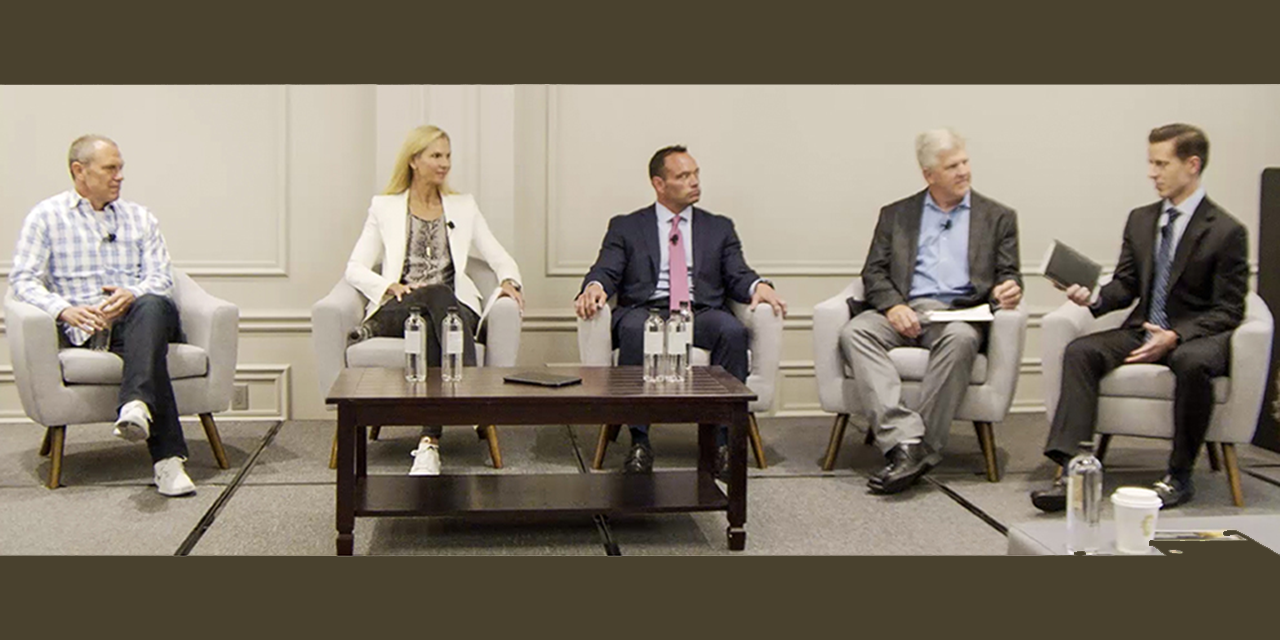 Carl Daikeler, CEO of Beachbody; Tess Roering, CCO of Core Power Yoga; Chris Rondeau, CEO of Planet Fitness; Bruce Edwards, COO of Crossfit; Jonathan Komp, SilverPeak Strategic Capital Senior Equity Research Analyst.